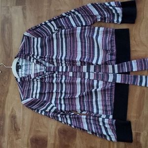 Women's blouse burgundy/gray/black